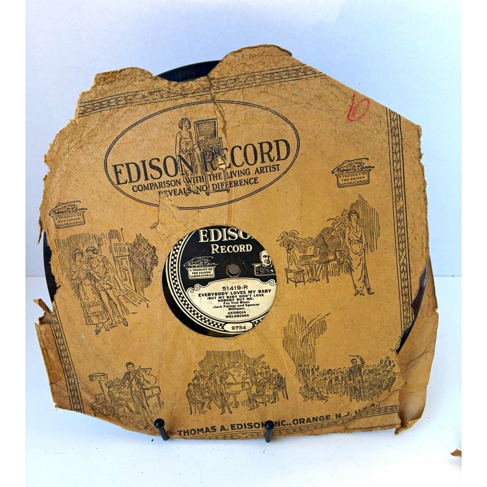 Edison Record Disc 51419-R/51419-L Everybody Loves My Baby Georgia Melodians